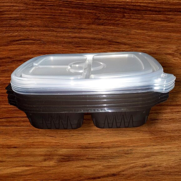 NEW!! Meal Prep Containers, Three Compartment 10Pack, Reusable - Football Dinner - Picture 3 of 6